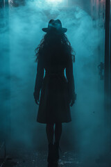 Obraz premium Atmospheric thriller: Medical setting, mysterious figures, suspenseful.generative ai