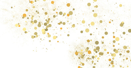 gold  Burst: Astonishing 3D Illustration of Bursting gold Confetti