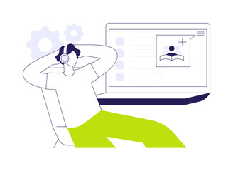 Create class abstract concept vector illustration.