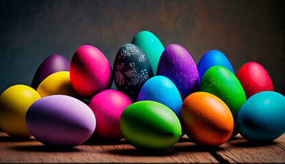 beautiful easter egg background. Generative AI,