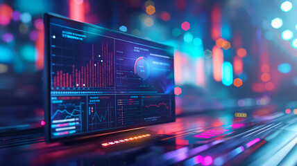 Obraz premium fiber optics background with lots spots