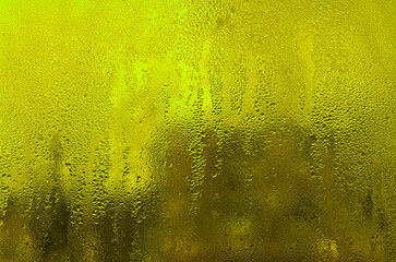wet glass background. condensation on the glass.