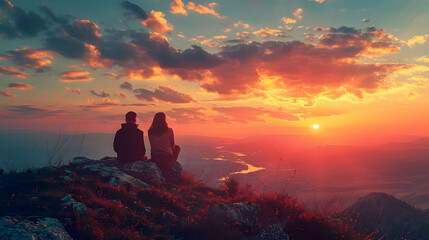 Spectacular Sunset Vista: A Romantic Interlude
