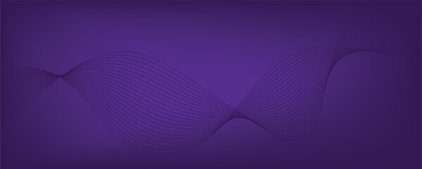 Abstract purple gradient background with waves. EPS10