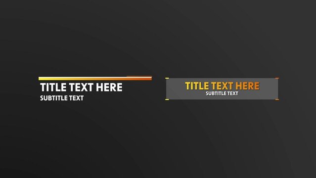 Simple Clean Lower Third Animation