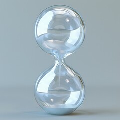 Hourglass on a neutral background