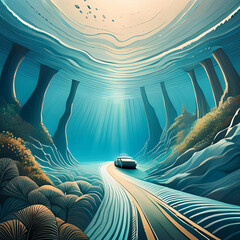 바다속 가상 도로