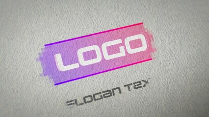 Modern Paper Texture Logo Reveal