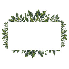 Fototapeta premium green leaves frame