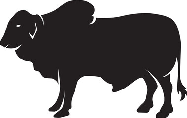 silhouette buffalo cow clip art