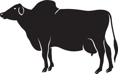 silhouette buffalo cow clip art