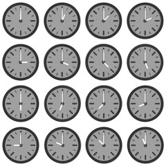 Clock for All times with shadow