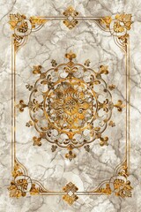 Obraz premium Lavish antique baroque, barocco ornate marble ceiling frame non linear reformation design. elaborate ceiling with intricate accents depicting classic elegance and architectural beauty