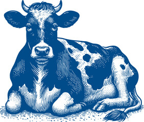 Cow Vector illustration, Hand drawn sketch livestock vector illustration