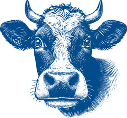 Cow Vector illustration, Hand drawn sketch livestock vector illustration