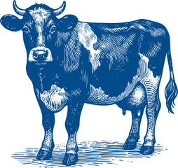 Cow Vector illustration, Hand drawn sketch livestock vector illustration