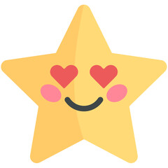 Cartoon Star Emoji Colored Icon Pack