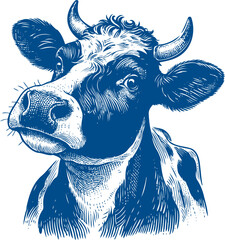 Cow Vector illustration, Hand drawn sketch livestock vector illustration