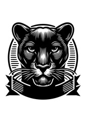 panther head vector illustration