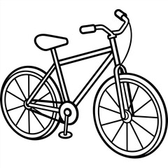 bicycle outline illustration digital coloring book page line art drawing