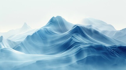 Obraz premium A mountain range with a blue sky in the background