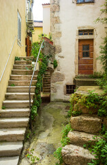 vrbnik, croatia, 1 may 2024, street in the old town