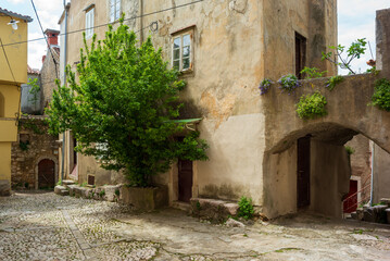 vrbnik, croatia, 1 may 2024, street in the old town