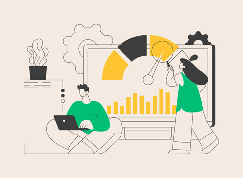 Benchmark testing abstract concept vector illustration.