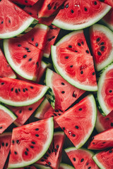 juicy watermelon pattern background, exudes deliciousness, fruit,generative ai