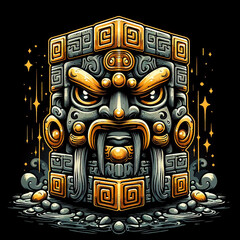 Fun and funny totem illustration