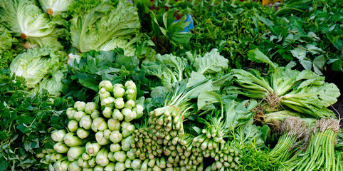 fresh vegetables from a market in siem reap