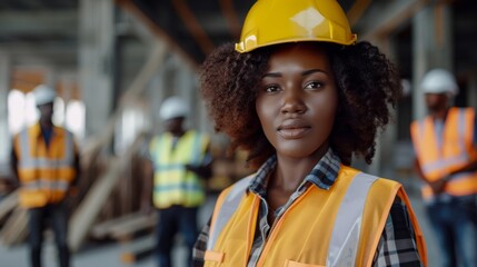 A Confident Female Construction Engineer