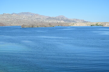 Lake Mohave on the boarder of Nevada and Arizona in the USA. 