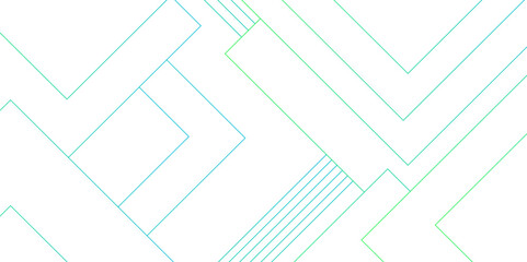 Abstract colorful modern technology design background. Blue and white futuristic architecture blueprint concept. Digital geometric connection blue lines with squares.