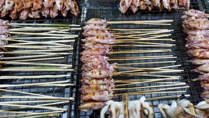 tasty street food on the local market in kampot