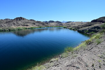 Lake Mohave on the border of Nevada and Arizona in the USA.