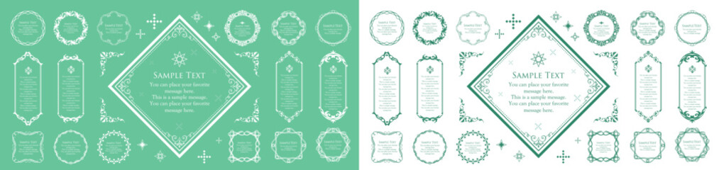 アンティークなフレームデザイン。ビンテージフレーム。ラグジュアリーフレーム。エレガンスフレーム