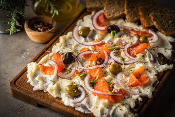 Homemade trendy Butter Board