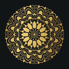luxury mandala background golden, Arabic style  
