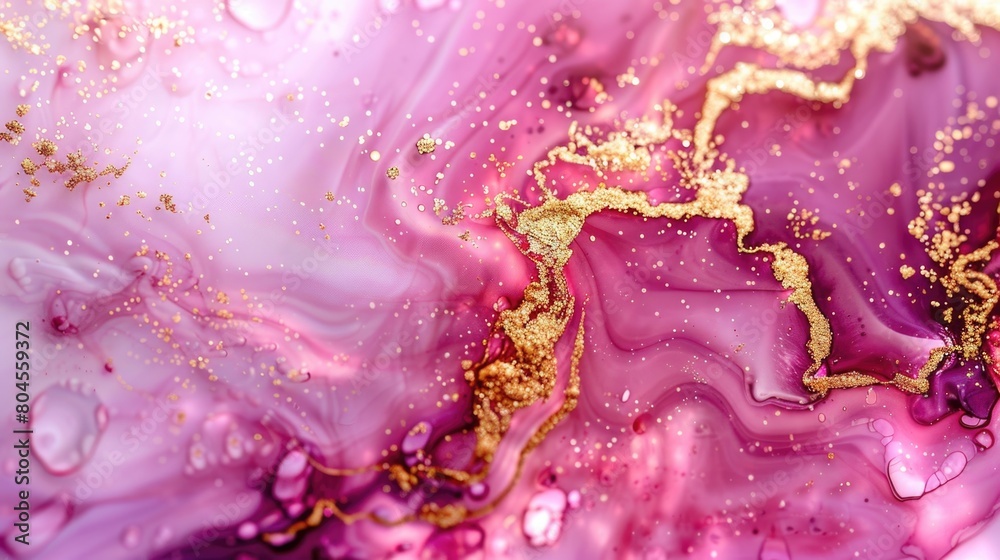 Poster close up of a purple and gold piece of art. suitable for backgrounds and design projects