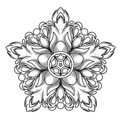illustration art tattoo and t-shirt design engraving ornament vector