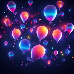 Abstract colorful ballons