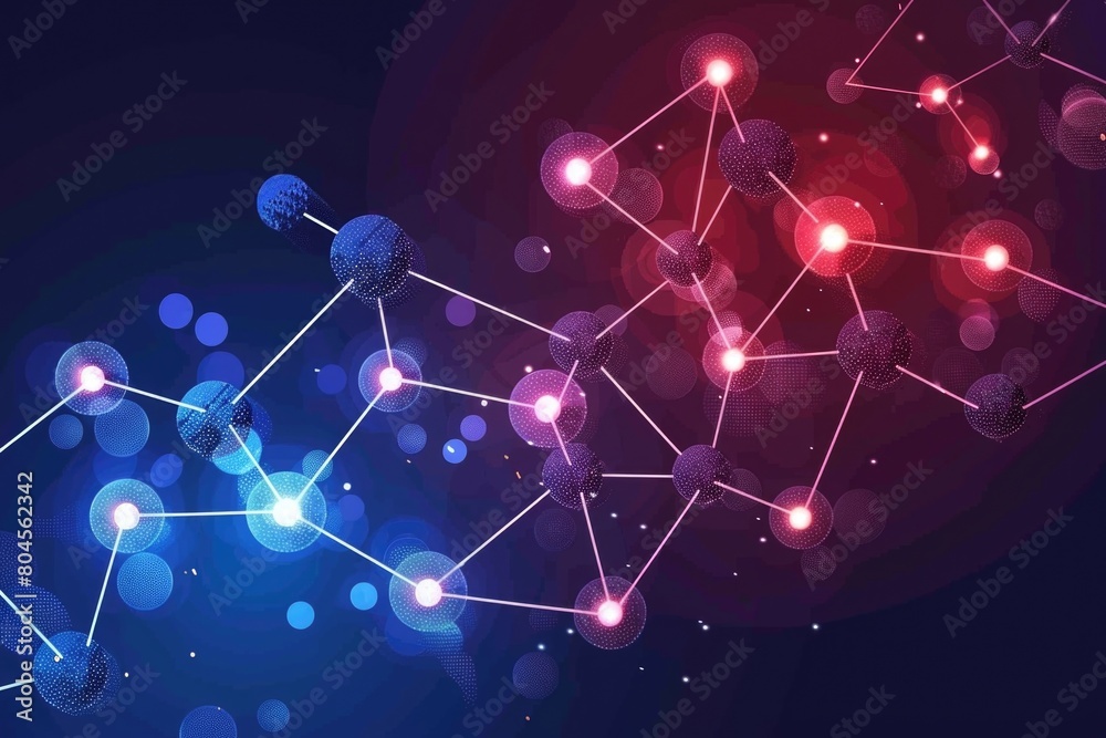 Aufkleber colorful background with a mix of blue and red dots. great for design projects and presentations