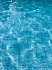 Swimming pool blue water background