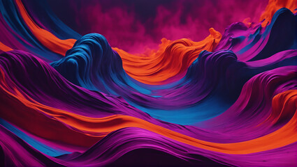 Visuals of liquid magma in shades of deep magenta, oceanic blue, and fiery orange, pulsating and pulsing against a plain background with subtle lighting ULTRA HD 8K - obrazy, fototapety, plakaty