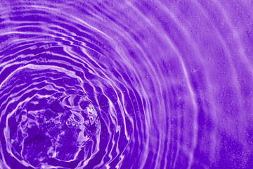 drops on water with circles on a purple background