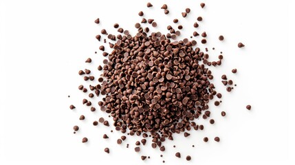 Colorful Chocolate Sprinkles Scattered on White Generative AI