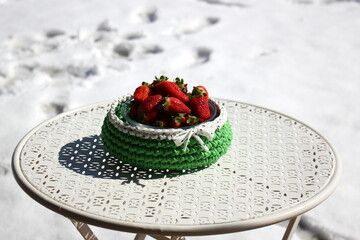 Fruits and vegetables are sold at a bazaar in Israel.