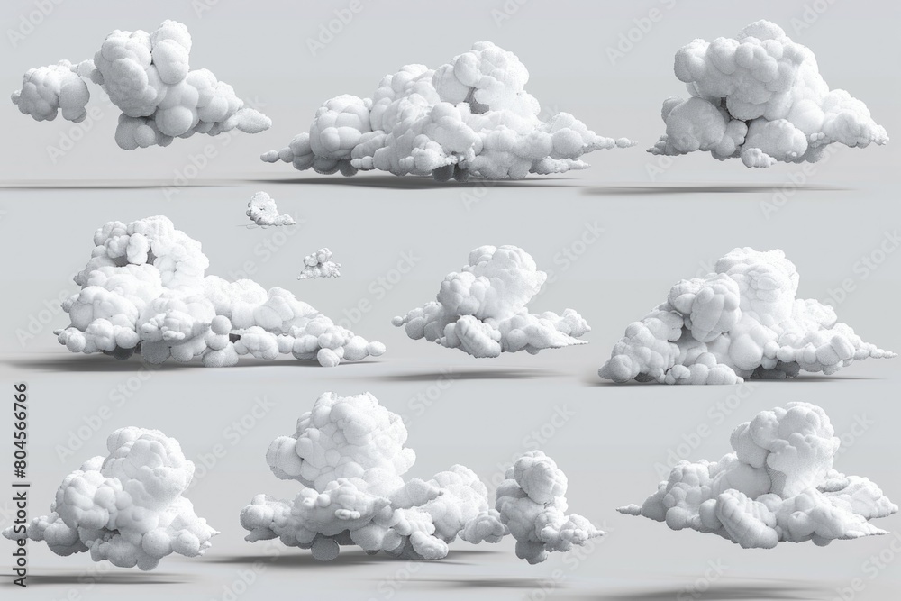 Aufkleber A bunch of clouds floating in the air. Suitable for weather or nature concepts