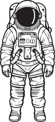 Astronaut hand drawn cartoon design